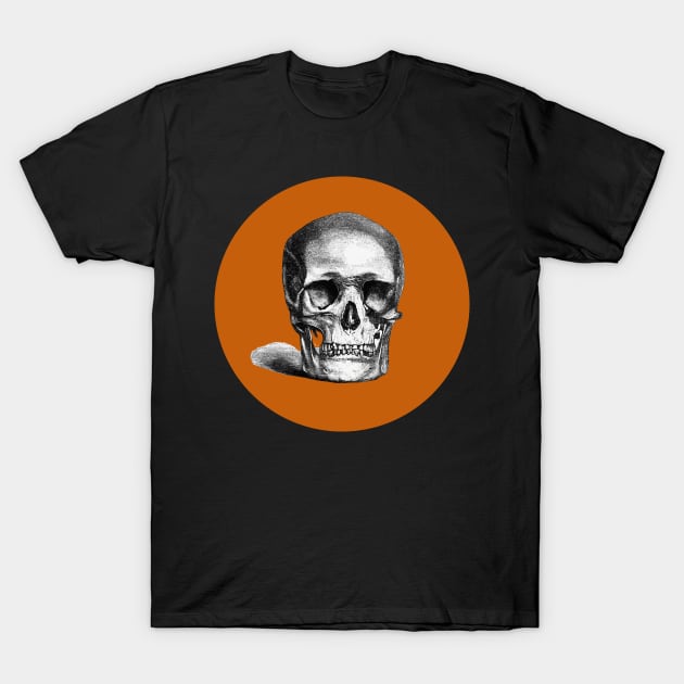 Halloween Skull in Black and Orange T-Shirt by SwagOMart